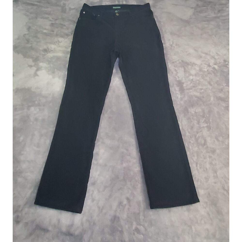 Ralph Lauren Jeans Co Sz 12 Womens Corduroy Pants Black Vintage C26-43